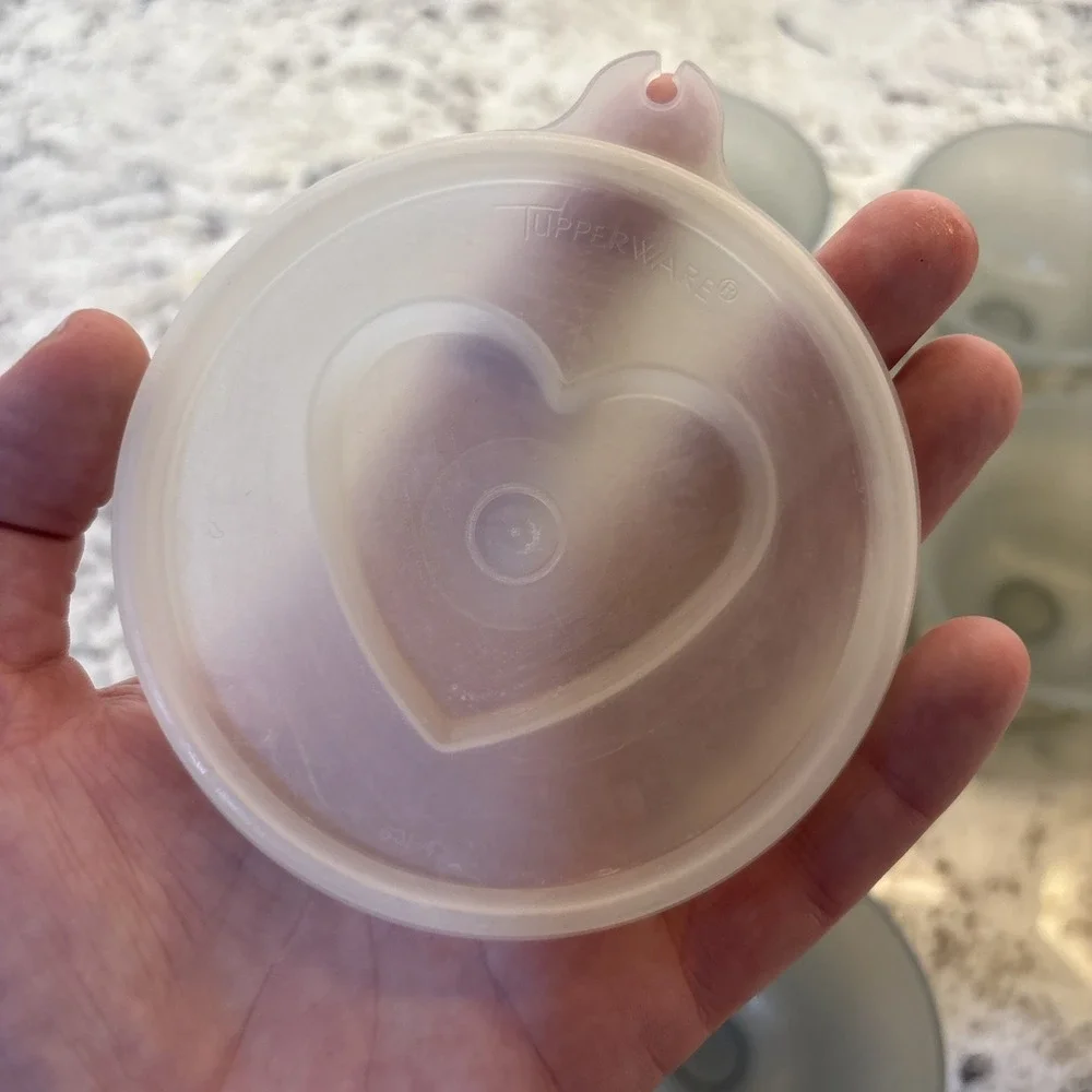 5 Vintage‎ Tupperware Jello Mold Jel-N-Serve Gelatin Bowls with Molds Lids